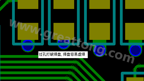 PCB設(shè)計(jì)案例分析：過孔破焊盤，造成SMT虛焊